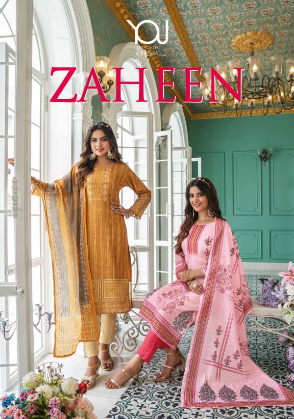 Wanna Zaheen Chanderi Sequence Designer Readymade Suit